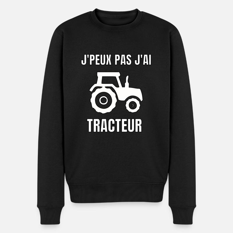J’peux pas j’ai tracteur - Pull Premium bio Homme - noir