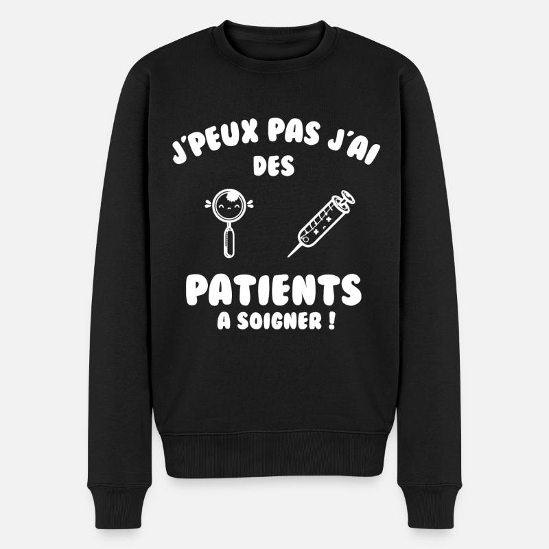 Patient à soigner - Pull Premium bio Homme - noir