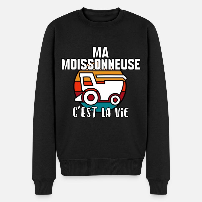 Ma moissonneuse c’est la vie - Pull Premium bio Homme - noir