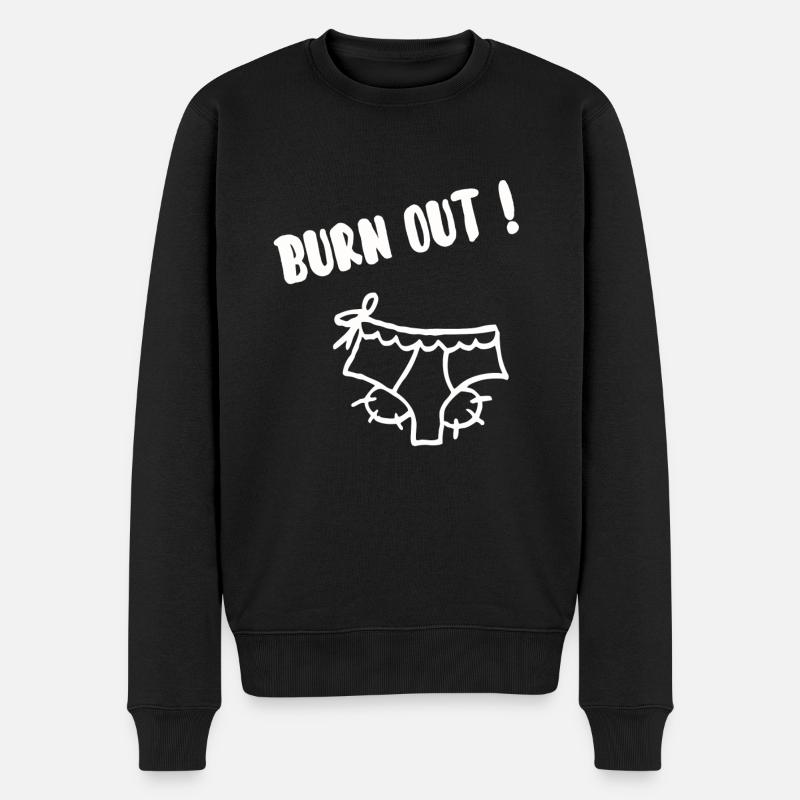 Ausbrennen! - Männer Premium Bio Pullover - Schwarz