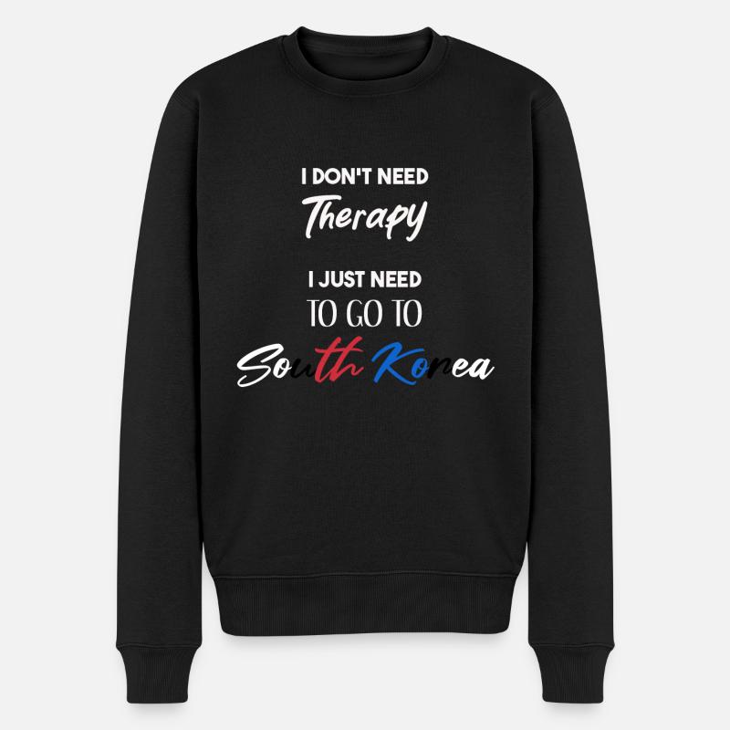 Südkorea witzige Geschenkidee mit Spruch - Männer Premium Bio Pullover - Schwarz