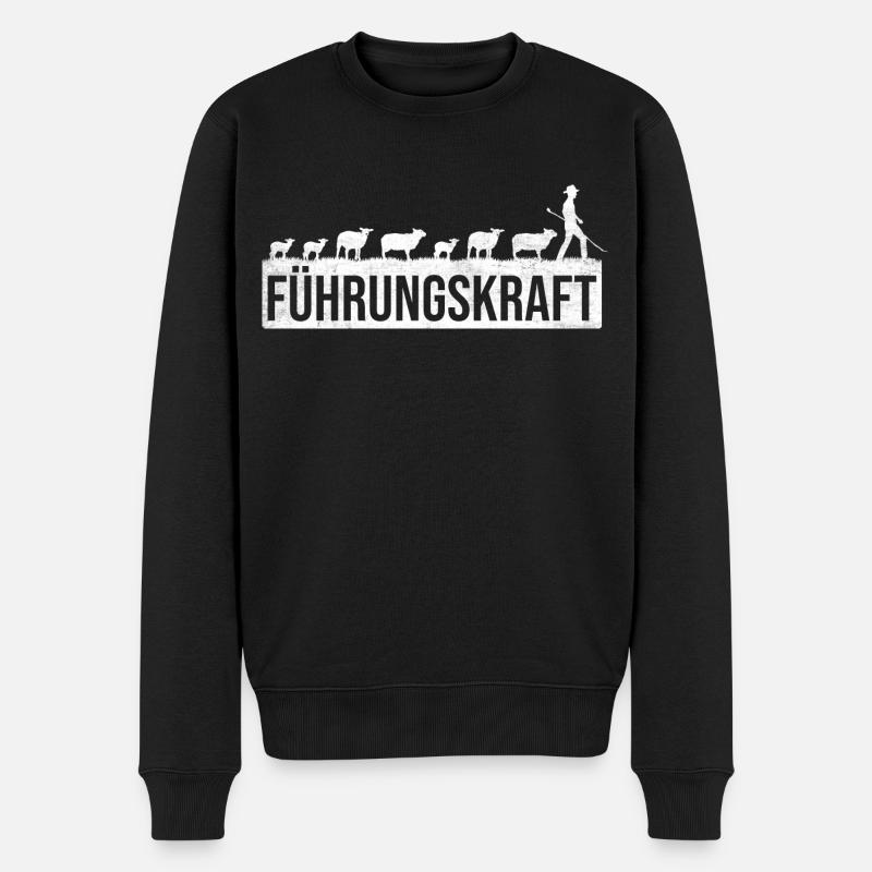 Schäferei Schafe Führungskraft Schafhirte Geschenk - Männer Premium Bio Pullover - Schwarz