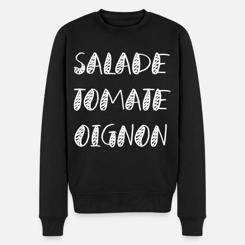 Salade tomate oignon - Pull Premium bio Homme - noir