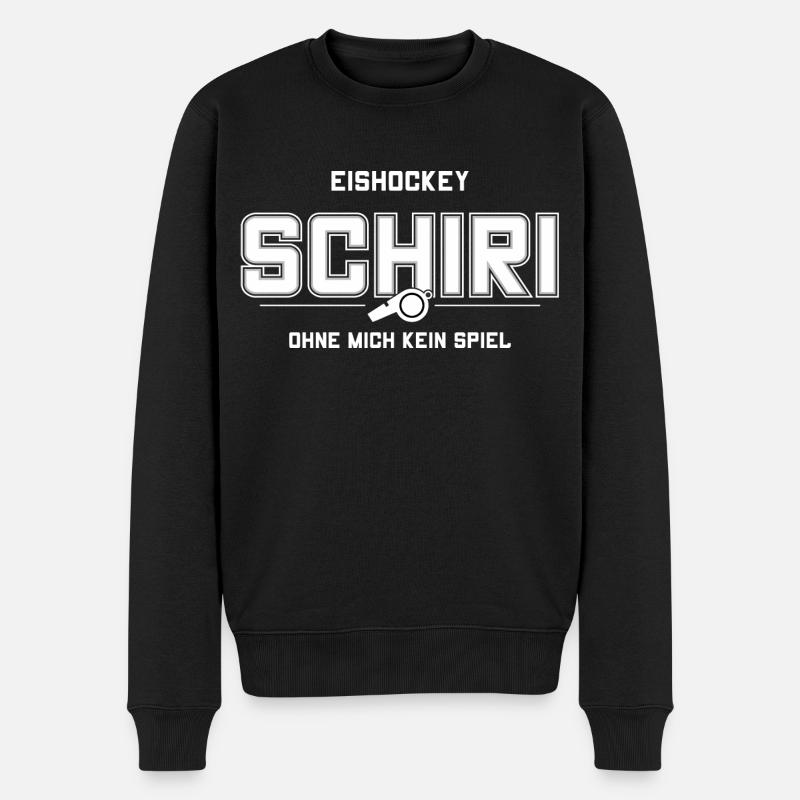 Schiri - Männer Premium Bio Pullover - Schwarz