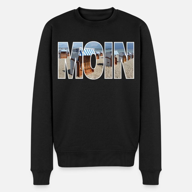 Moin - Männer Premium Bio Pullover - Schwarz
