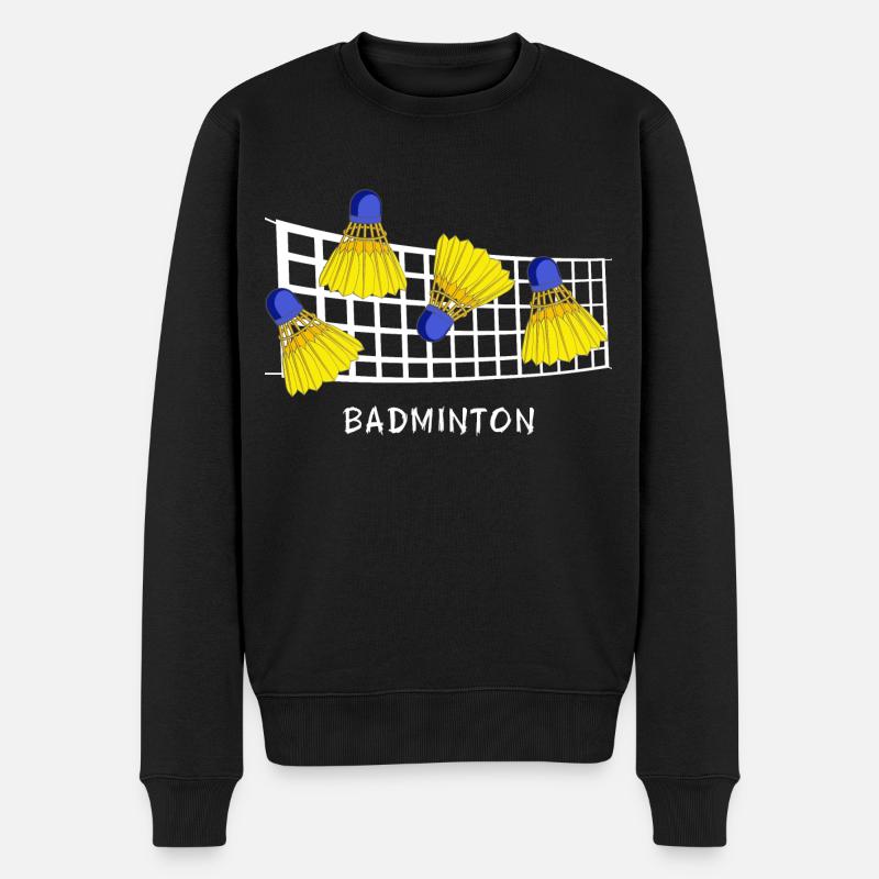 Joueur de badminton Zone de badminton Zone de badminton Zone de badminton - Pull Premium bio Homme - noir