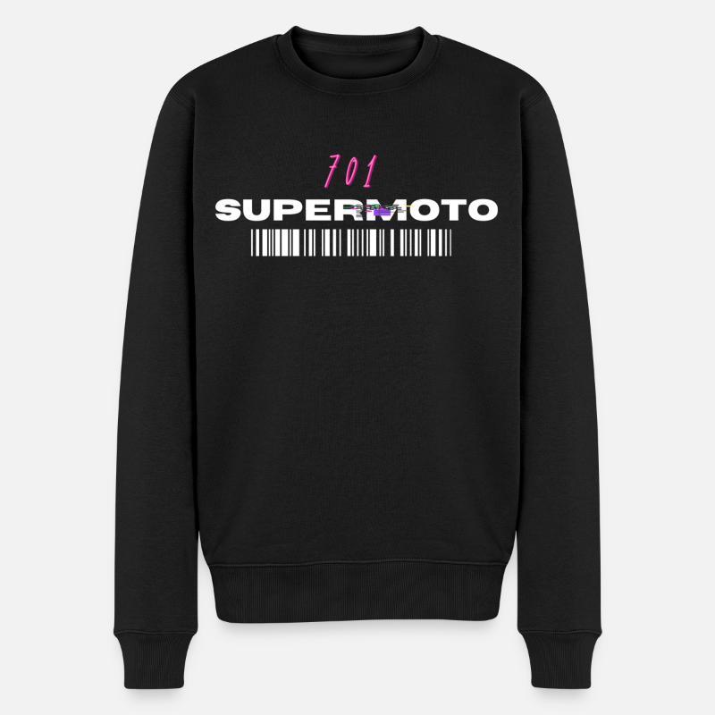 701 Supermoto - Männer Premium Bio Pullover - Schwarz
