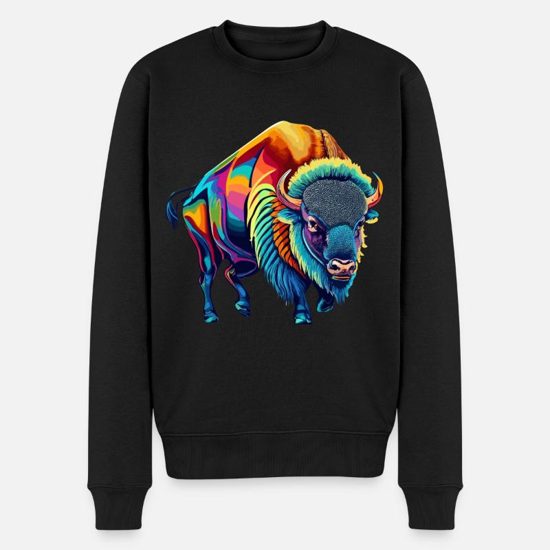 Bison - Pull Premium bio Homme - noir