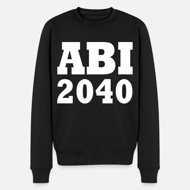 Abi 2040 - Männer Premium Bio Pullover - Schwarz