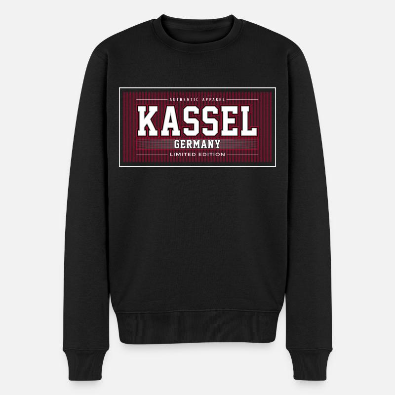 Kassel - Männer Premium Bio Pullover - Schwarz