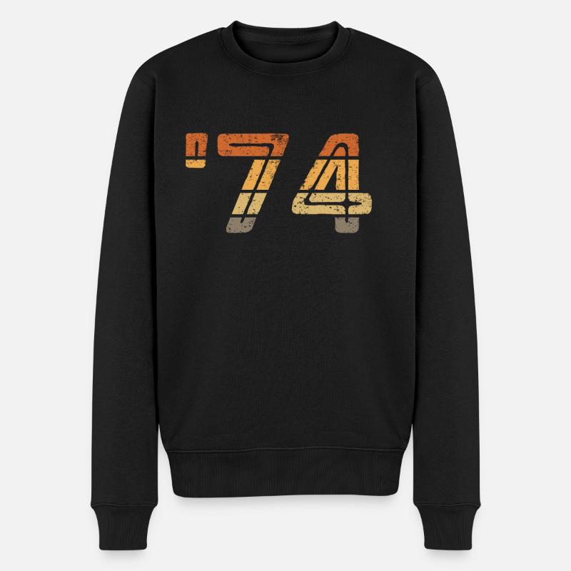 '74 - 1974 - Männer Premium Bio Pullover - Schwarz