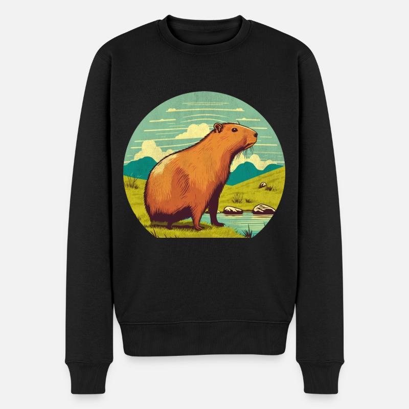 Capybara - Pull Premium bio Homme - noir