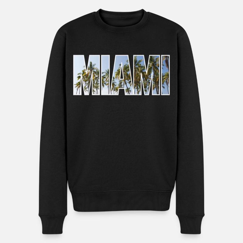 Miami - Männer Premium Bio Pullover - Schwarz