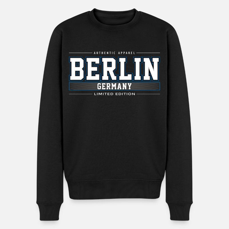 Berlin - Männer Premium Bio Pullover - Schwarz