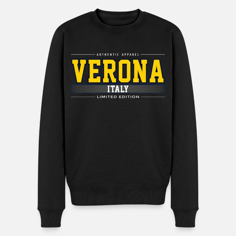 Verona - Männer Premium Bio Pullover - Schwarz