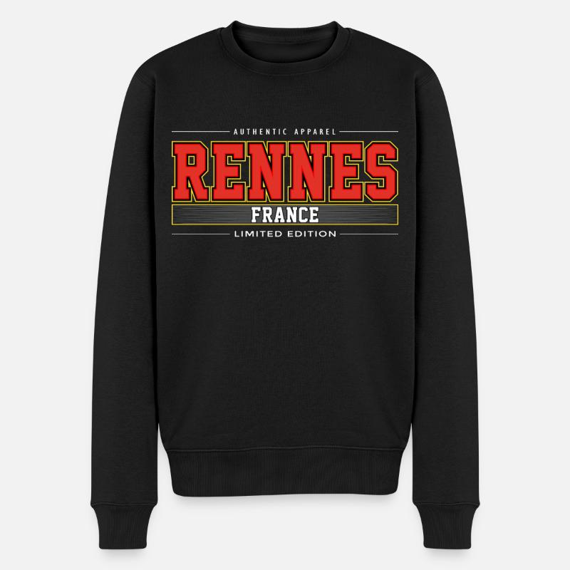 Rennes - Männer Premium Bio Pullover - Schwarz