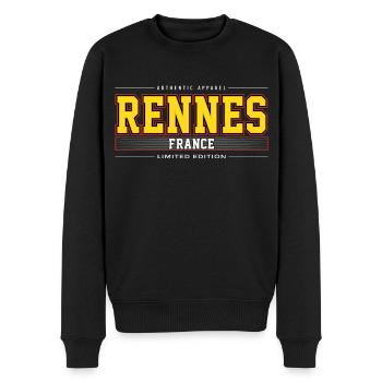 Rennes - Pull Premium bio Homme - noir - Devant - Nico (187cm)