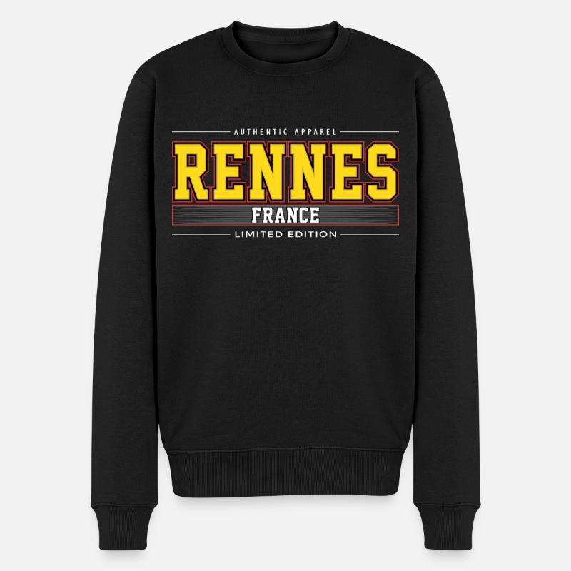 Rennes - Männer Premium Bio Pullover - Schwarz