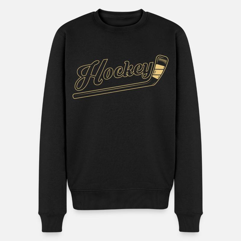 Hockey - Männer Premium Bio Pullover - Schwarz