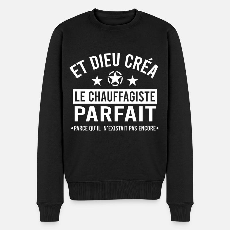 Chauffagiste cadeau d'anniversaire drôle - Pull Premium bio Homme - noir