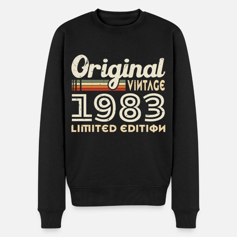 Cadeau d’anniversaire vintage original de 1983 - Pull Premium bio Homme - noir