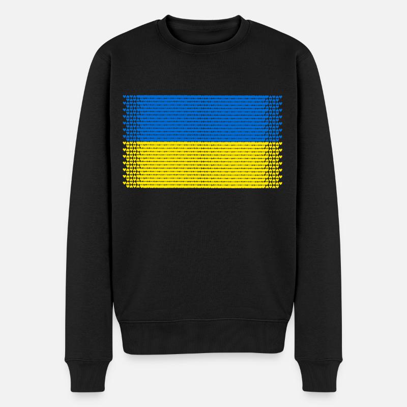 L’UKRAINE soutient Kyiv-love Zelensky slava ukraini - Pull Premium bio Homme - noir