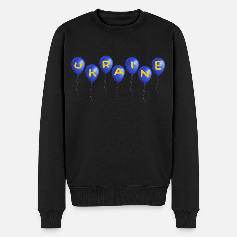 ukraine slava ukraini stand with ukraine kiew - Männer Premium Bio Pullover - Schwarz