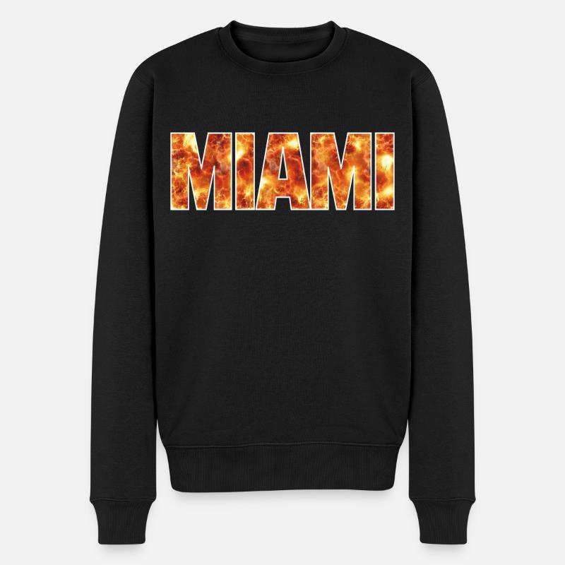 Miami - Männer Premium Bio Pullover - Schwarz