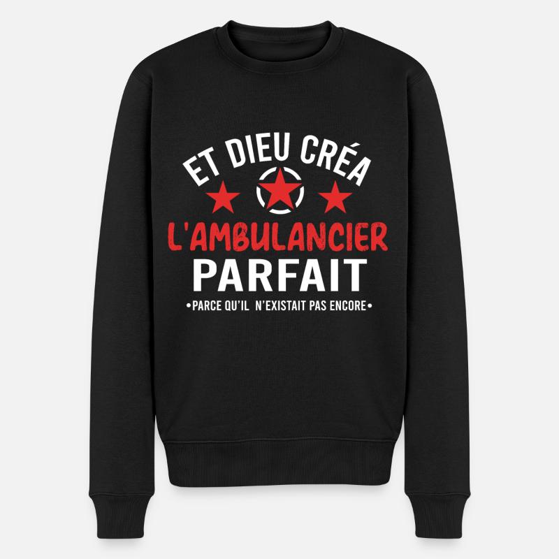 Ambulancier cadeau drôle ambulance - Pull Premium bio Homme - noir