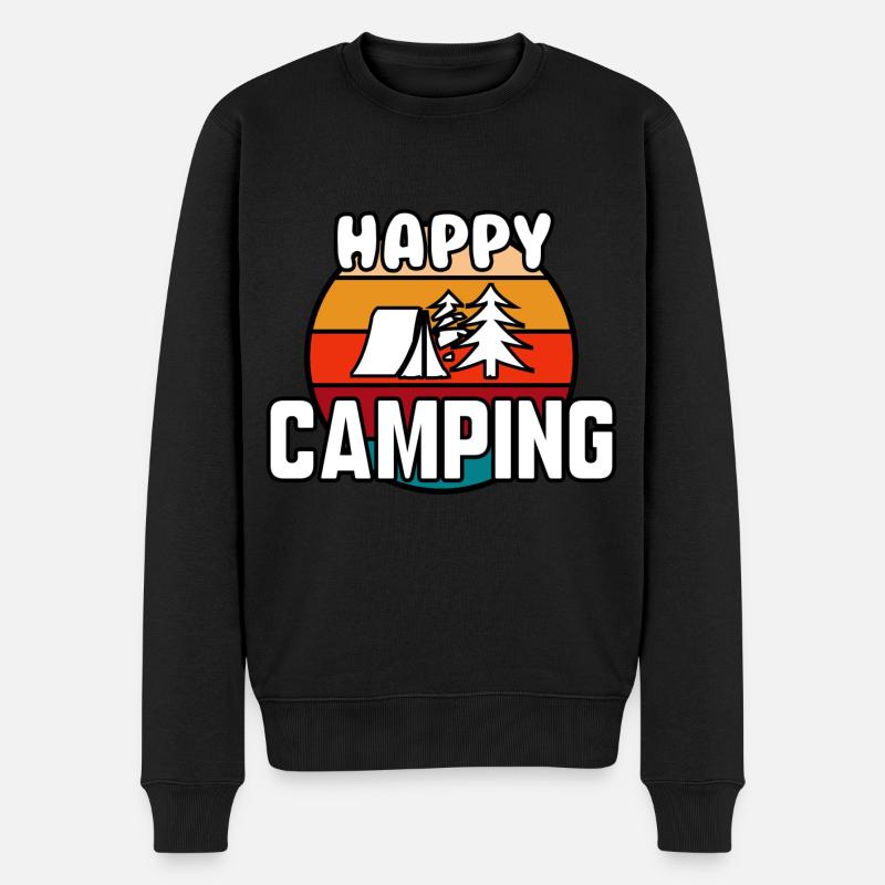 Happy camping - Pull Premium bio Homme - noir