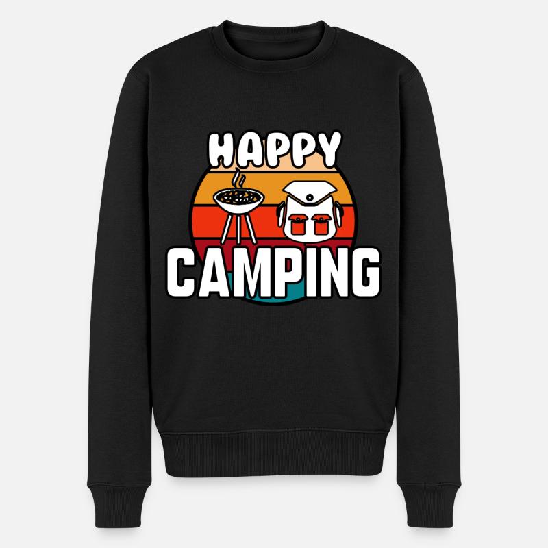 Happy camping - Pull Premium bio Homme - noir