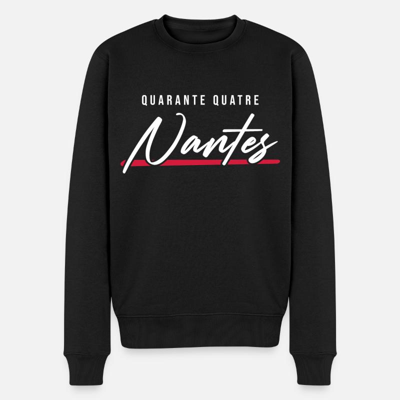 Nantes 44 Frankreich Kennzeichen - Männer Premium Bio Pullover - Schwarz