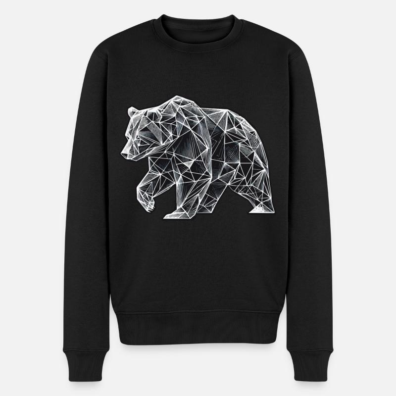 Polygone d’ours - Pull Premium bio Homme - noir