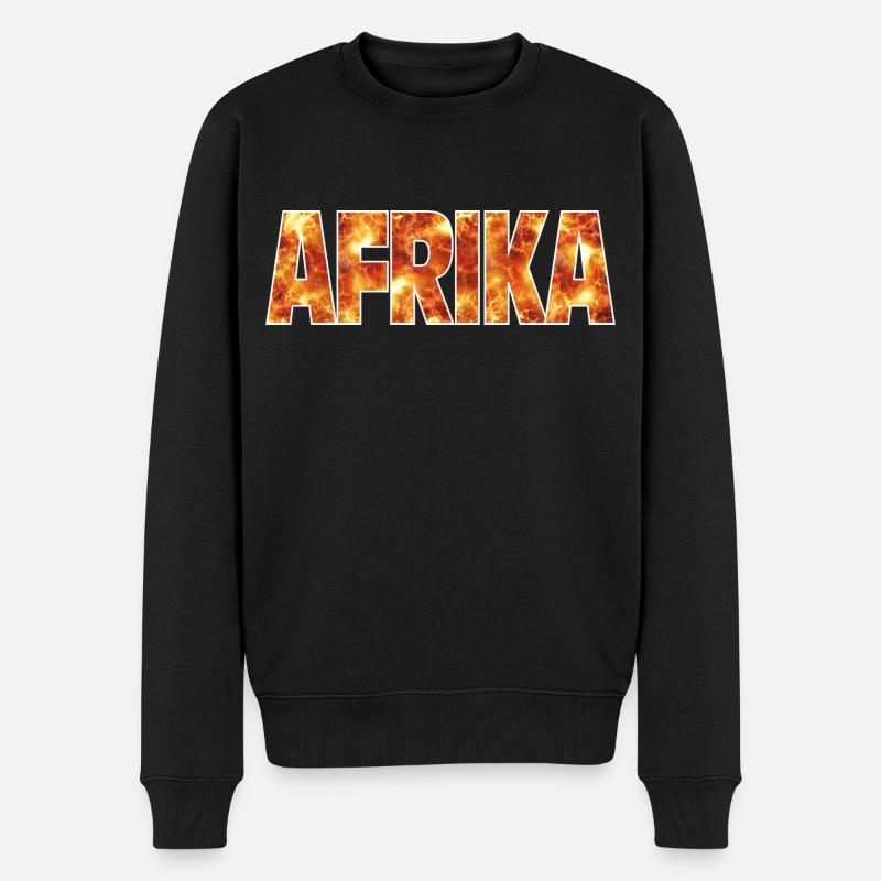 Afrika - Männer Premium Bio Pullover - Schwarz