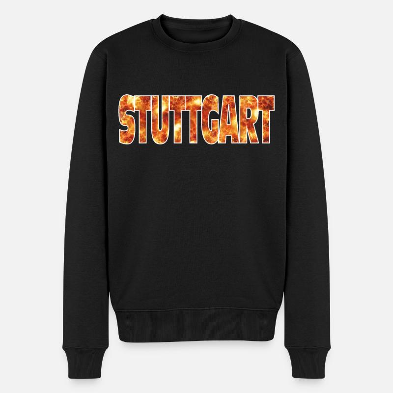 Stuttgart - Männer Premium Bio Pullover - Schwarz