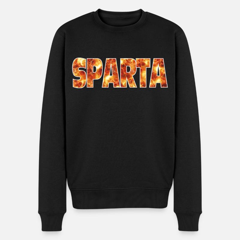 Sparta - Männer Premium Bio Pullover - Schwarz