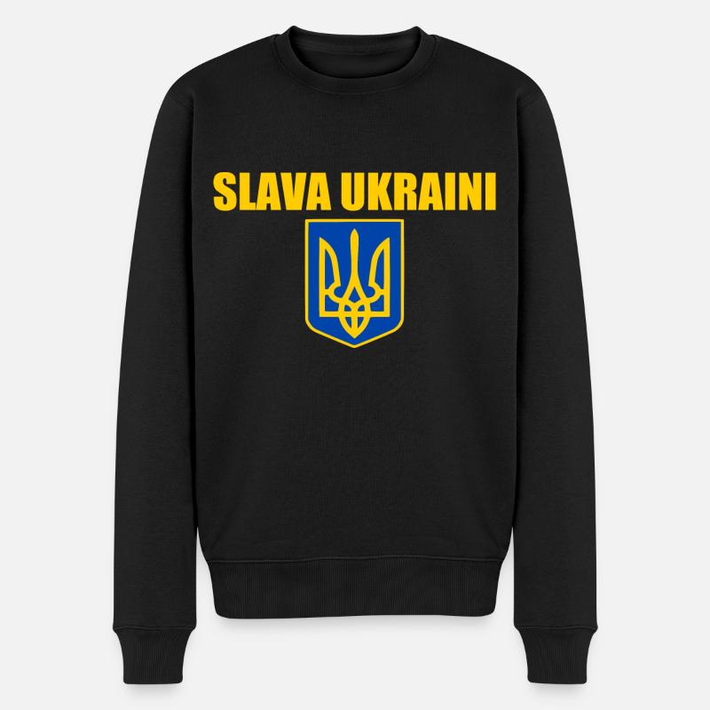 Slava ukraini - Pull Premium bio Homme - noir