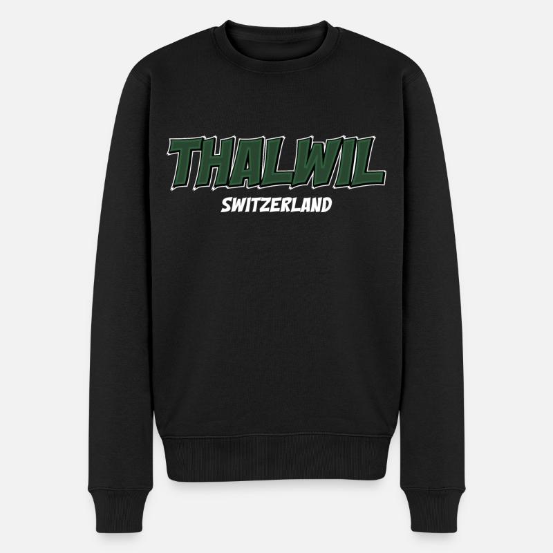 Thalwil - Männer Premium Bio Pullover - Schwarz