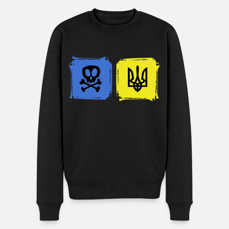 UKRAINE Symbole ukrainien slava ukraini - Pull Premium bio Homme - noir