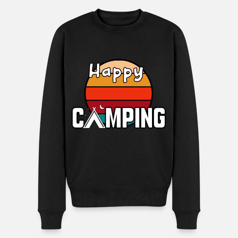 Happy camping - Pull Premium bio Homme - noir