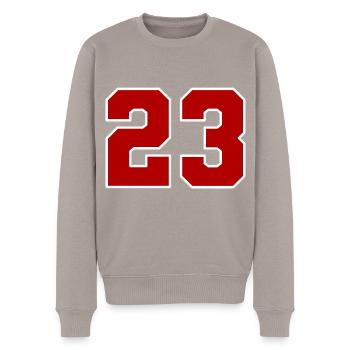 23 Numéro Vingt-trois - Pull Premium bio Homme - taupe - Devant - Nico (187cm)