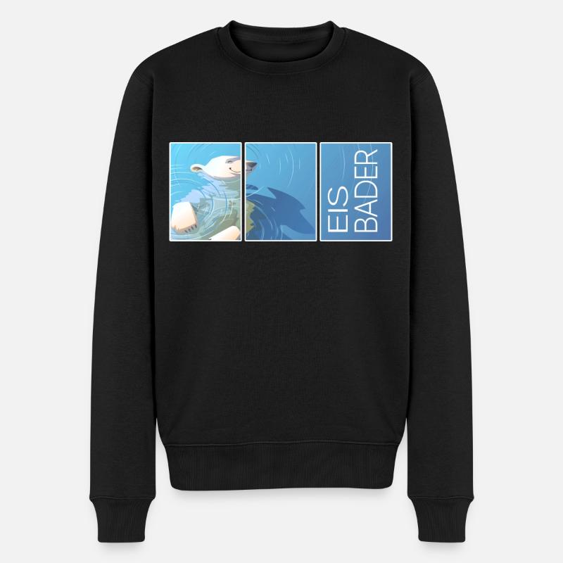 eisbader eisbär winterschwimmen kneipp kältebad - Männer Premium Bio Pullover - Schwarz