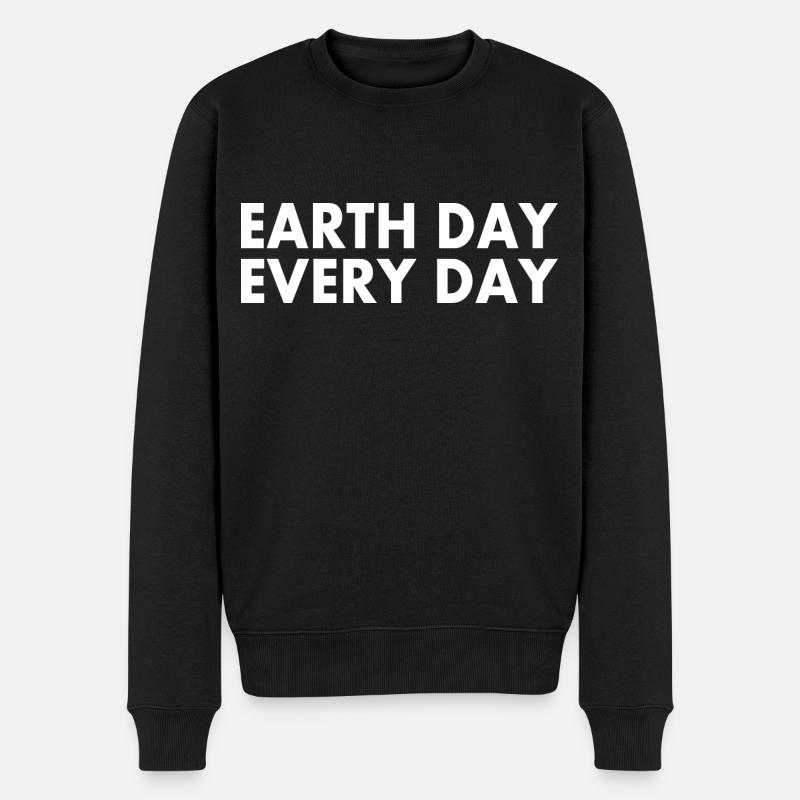 Earth day every day - Männer Premium Bio Pullover - Schwarz