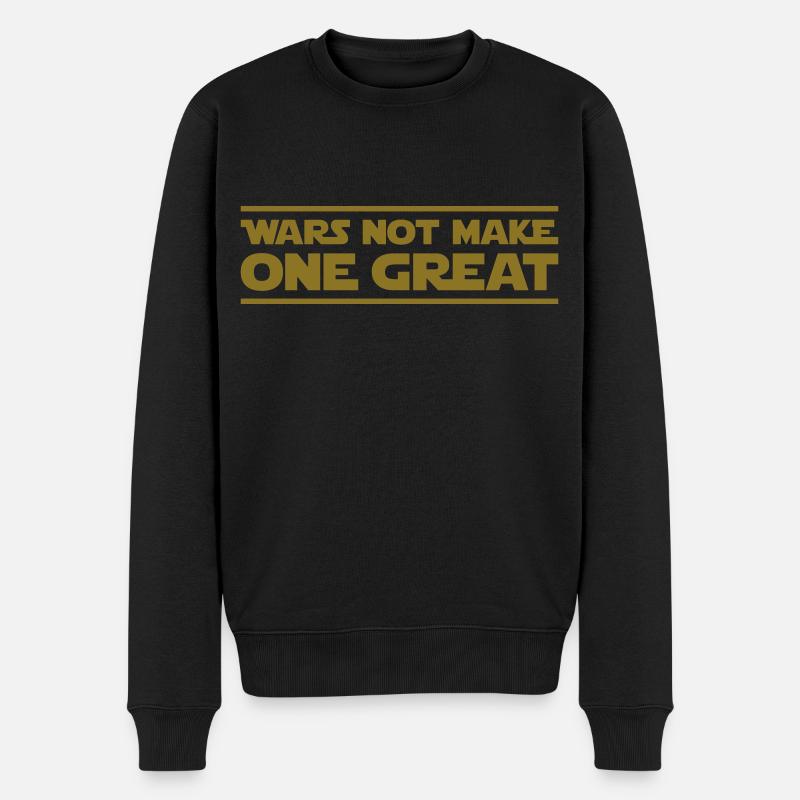 Wars not make one great - Men's Premium Organic Jumper - black