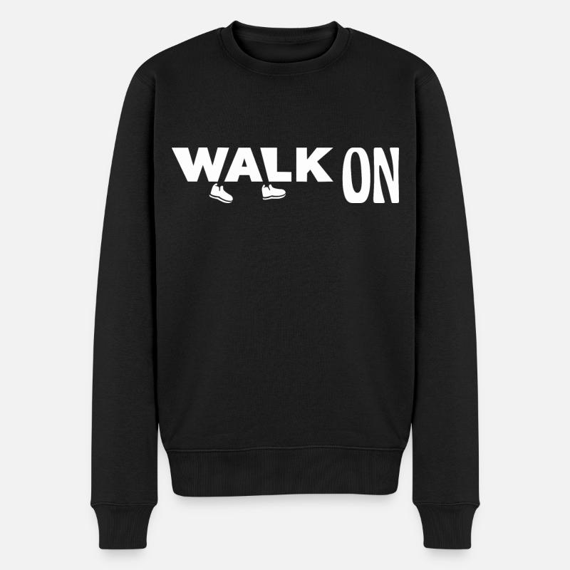 Walk on - Männer Premium Bio Pullover - Schwarz