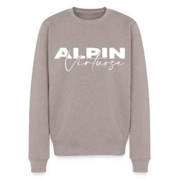 Alpine skier Winter snowboarder powder snow - Men's Premium Organic Jumper - taupe - Front - Nico (187cm)