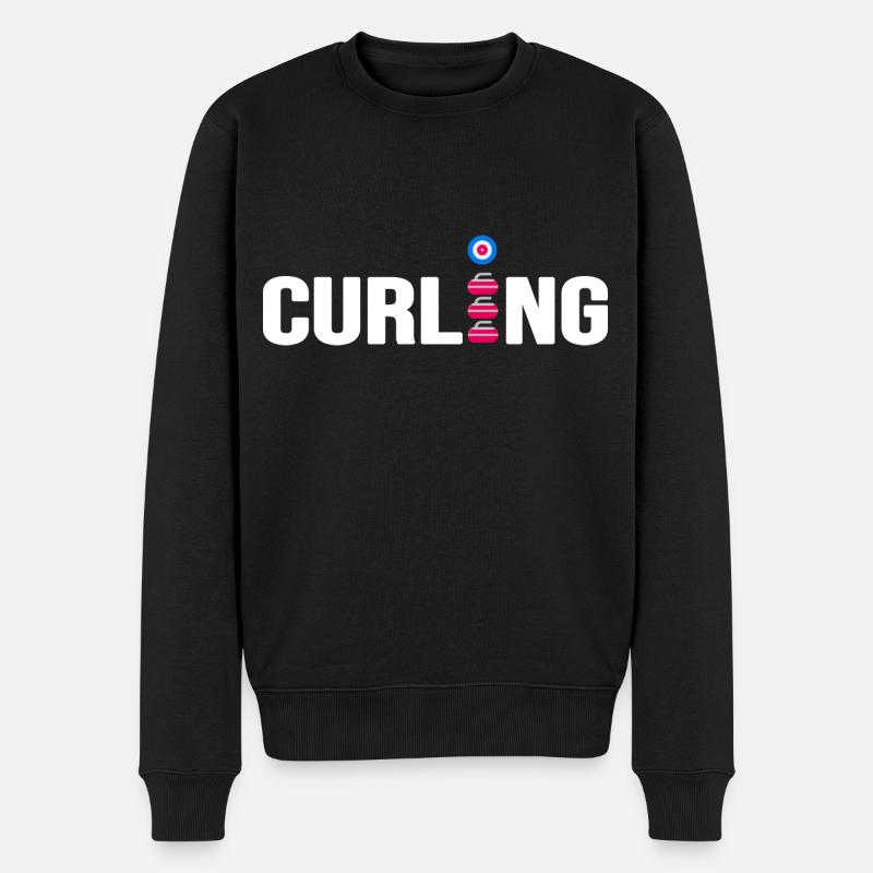 Curling Curling Curling Stone Curl - Pull Premium bio Homme - noir
