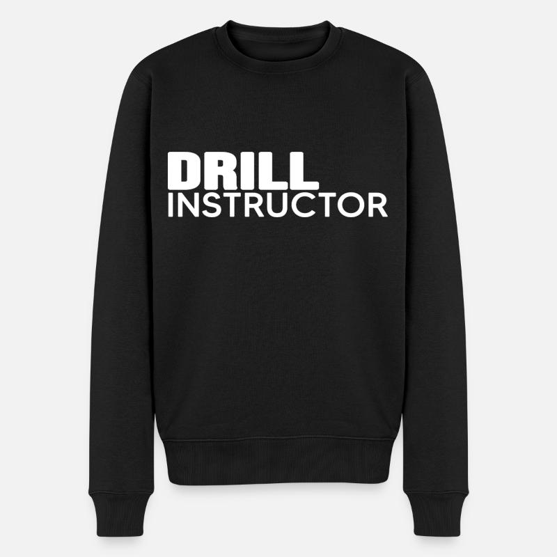 Ausbilder "drill-instructor" Coach - Männer Premium Bio Pullover - Schwarz