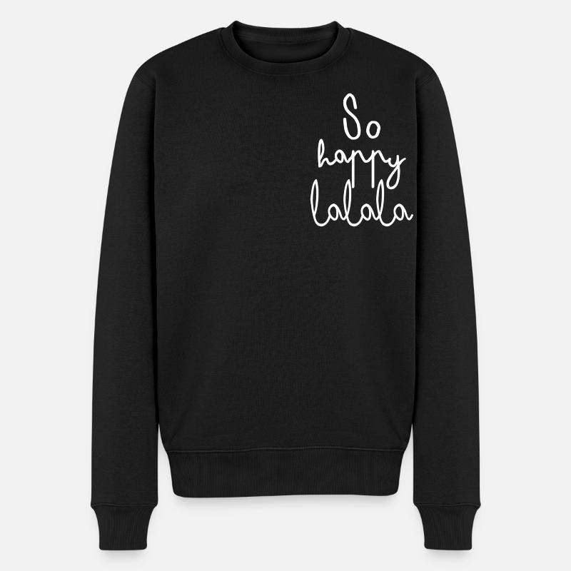 Tellement heureux so-so - Pull Premium bio Homme - noir