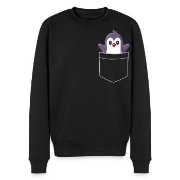 Bébé bébé dans la poche - Pull Premium bio Homme - noir - Devant - Nico (187cm)